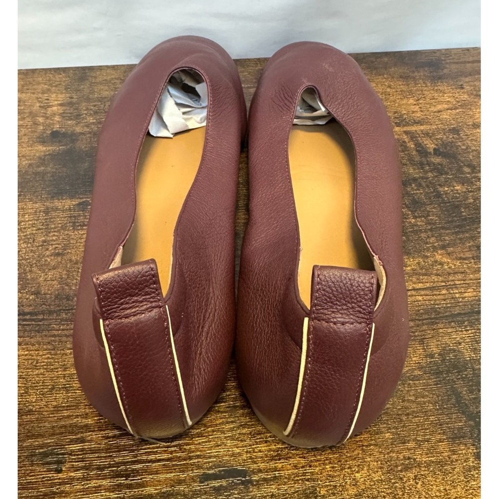 Everlane The Day Glove Burgundy Leather Ballet Flats Womens Size 10 Shoes Italy - Picture 7 of 10